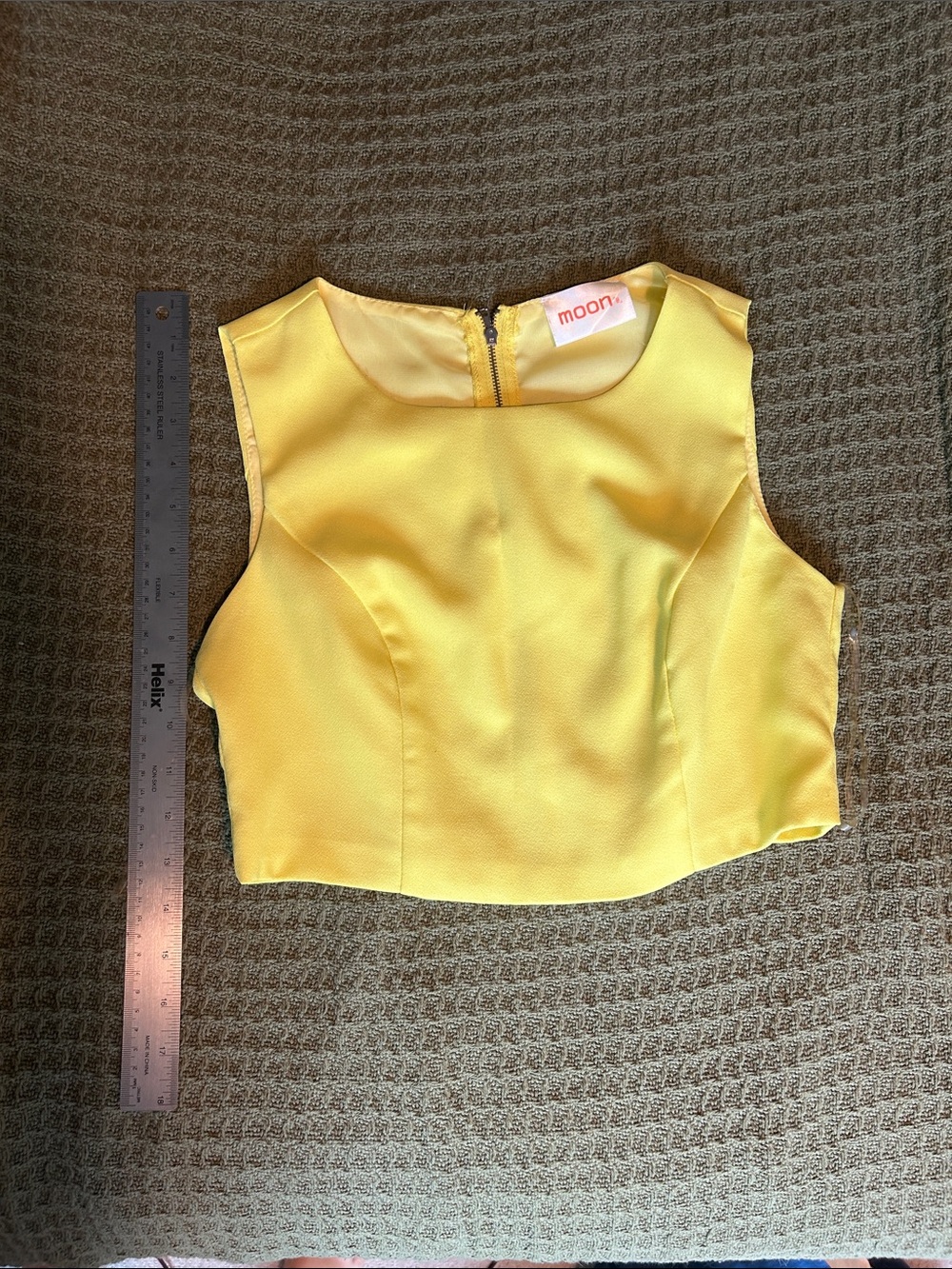 Citrus Yellow Sleeveless Crop Top by